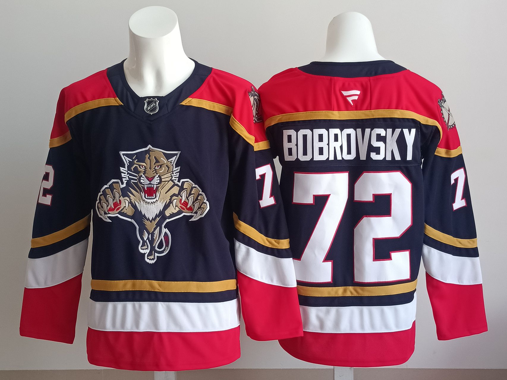 Men Florida Panthers #72 Bobrovsky Blue Throwback 2025 NHL Jersey style 001